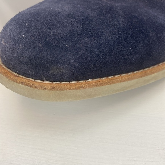 Johnston & Murphy Blue Suede Oxford Shoes Sheepskin - Picture 12 of 12